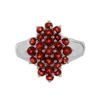 Garnet Cluster Ring - Size 7 202//202